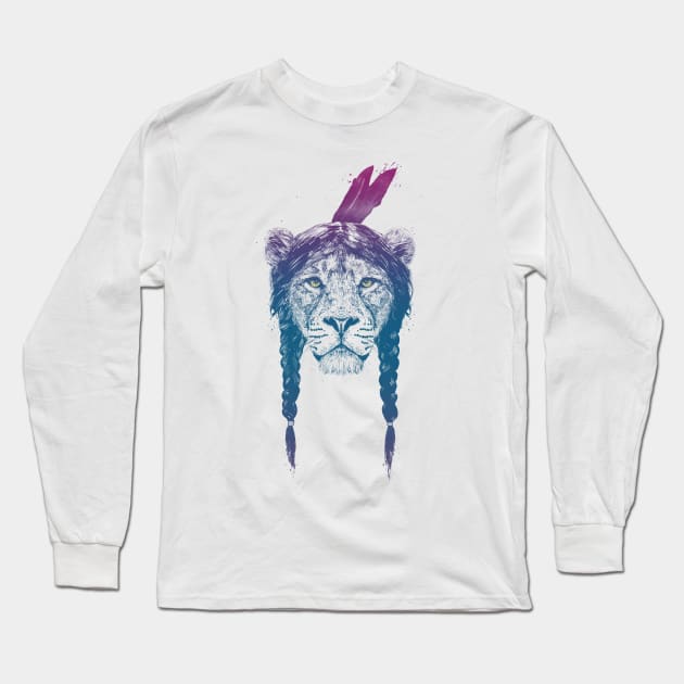 Warrior lion II Long Sleeve T-Shirt by soltib